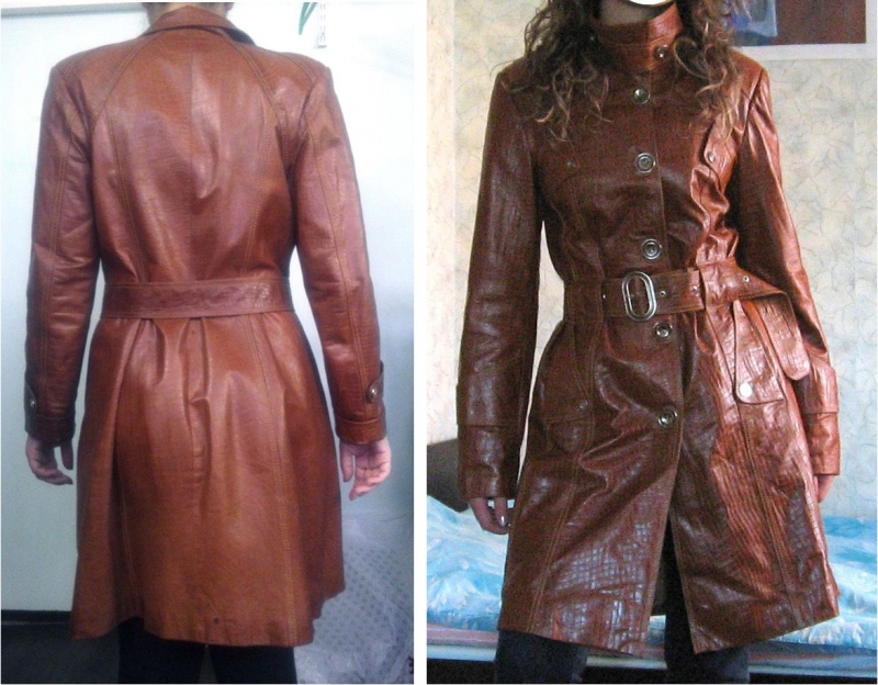 Куртка плащ кожа 48-50 XL